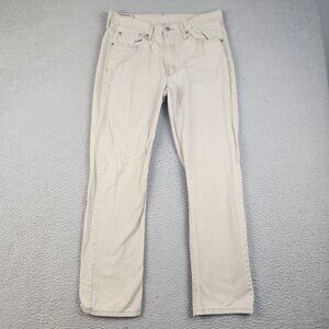 Levi's 514 Pants Men's 33x32 Khaki Slim Fit Straight Leg Cotton Modern Jeans
